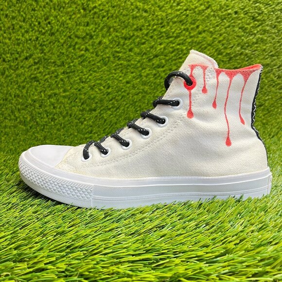 Converse Chuck Taylor  All Star Boys Size 6Y White Red Athletic Shoes Sneakers - Picture 4 of 11
